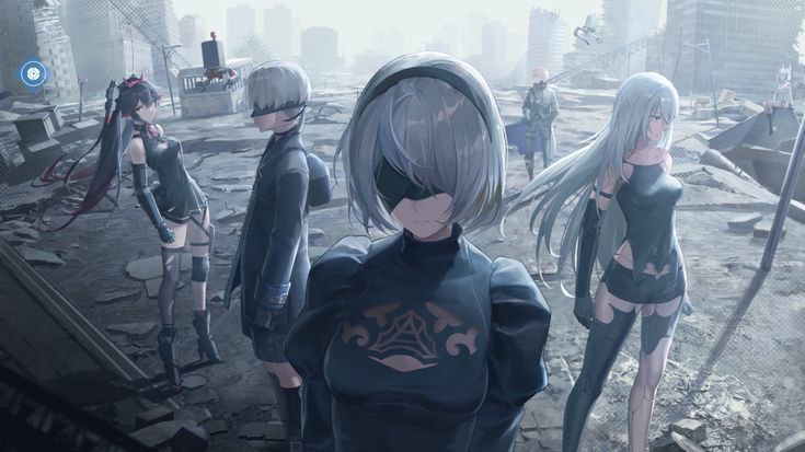 2B, 9S, and A2 Standing Together – Visualizing Nihilism, Suffering, and the Search for Freedom in Nier: Automata